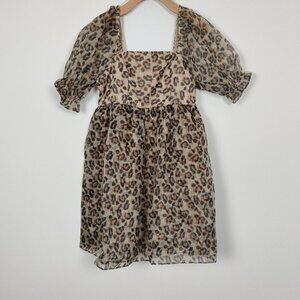 Endless Rose Women's Leopard Babydoll Dress Size Small NEW Mobwife Western